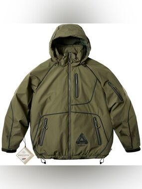 Palace Gore-Tex Infinium Jacket Olive Green, Men's Size XL FW24 Full Zip